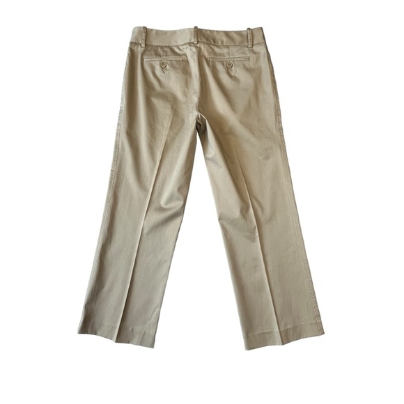 BCBGMAXAZRIA Wide Leg Crop Stitched Sides Chino Pant. Tan Size 4 #1342 NWOT - Picture 9 of 10